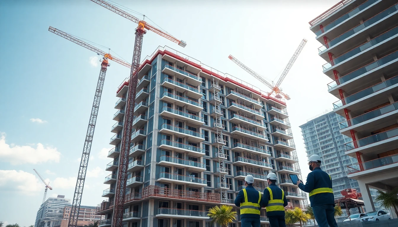 Apartamentos modernos en construcción